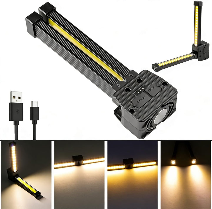 BigKing Posing Lampe Magnet, Magnetic Gym Lamp mit USB-Ladung, 4 Lichtmodi, Wasserdicht & Dimmer für