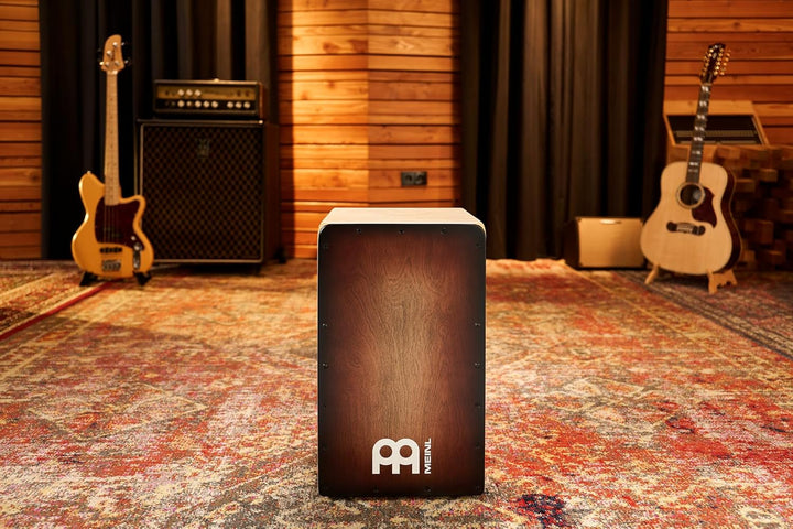 Meinl Percussion Woodcraft Cajon Instrument - Trommelkiste mit Snare und tiefem Bass Sound - Espress