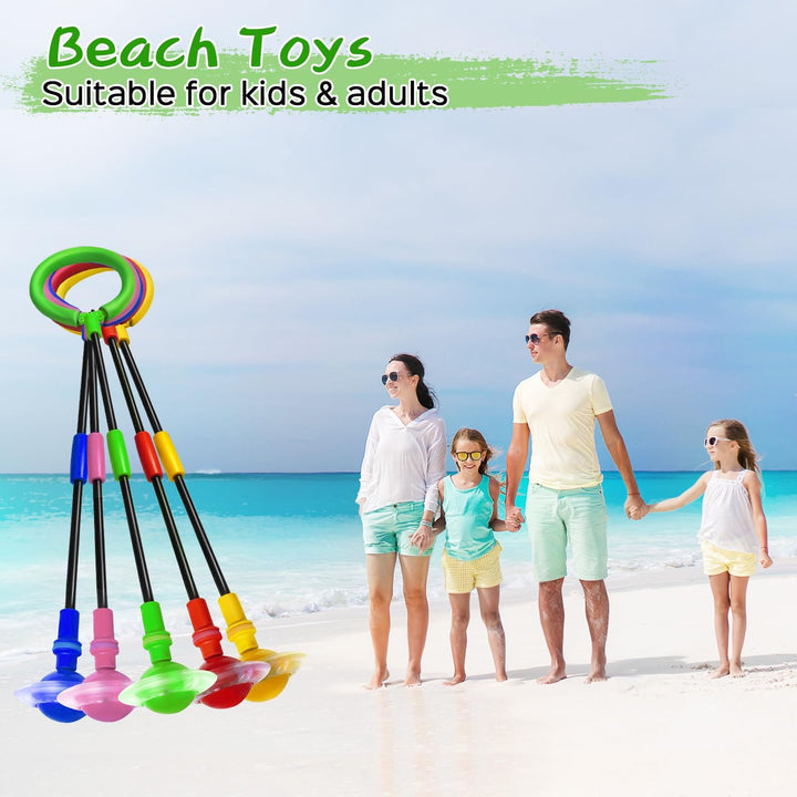 Jalunth Springring Fusskreisel Swing Wheel Outdoor Draussen Garten Strand Blinkt Skip Ball Spielzeug