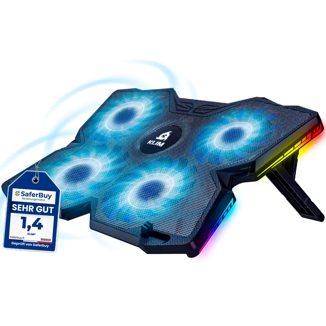 KLIM Wind Laptop Kühler RGB - Mehr als 500 000 verkaufte Einheiten - NEU 2024 - Leistungsstark Wie K