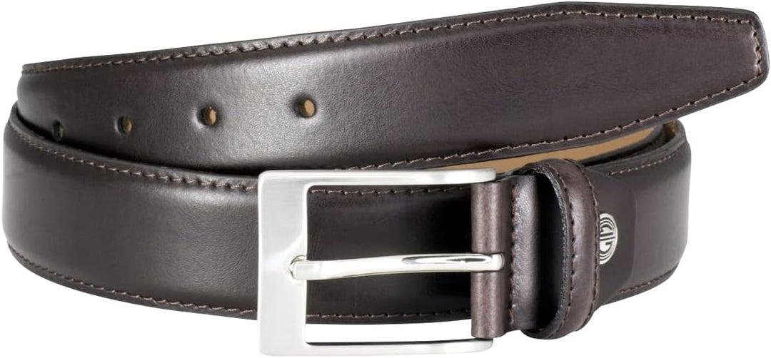 LINDENMANN Anzug-Ledergürtel Herren 35 mm Rindleder schwarz Bundweite 85 cm Gesamtlänge 100 cm W 33.