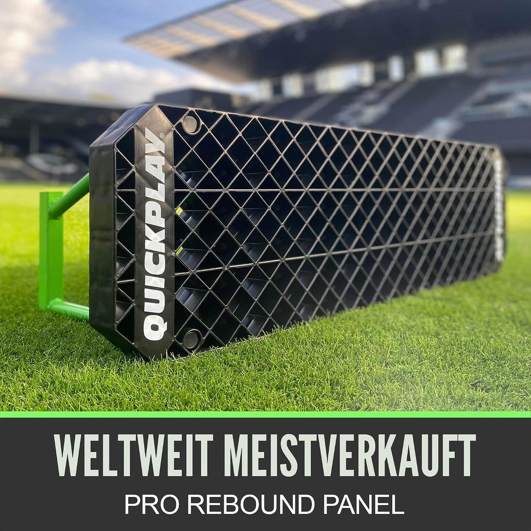 QUICKPLAY Replay Station Fussball-Rückprallbrett – Tragbarer Dual-Oberflächen-Fussball-Rebounder mit