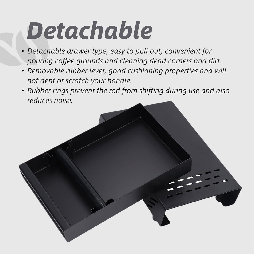 Pulverbox für Kaffeerückstände kaffee abklopfbehälter Kaffeetisch-Klopfboxen aus Edelstahl mit Schub