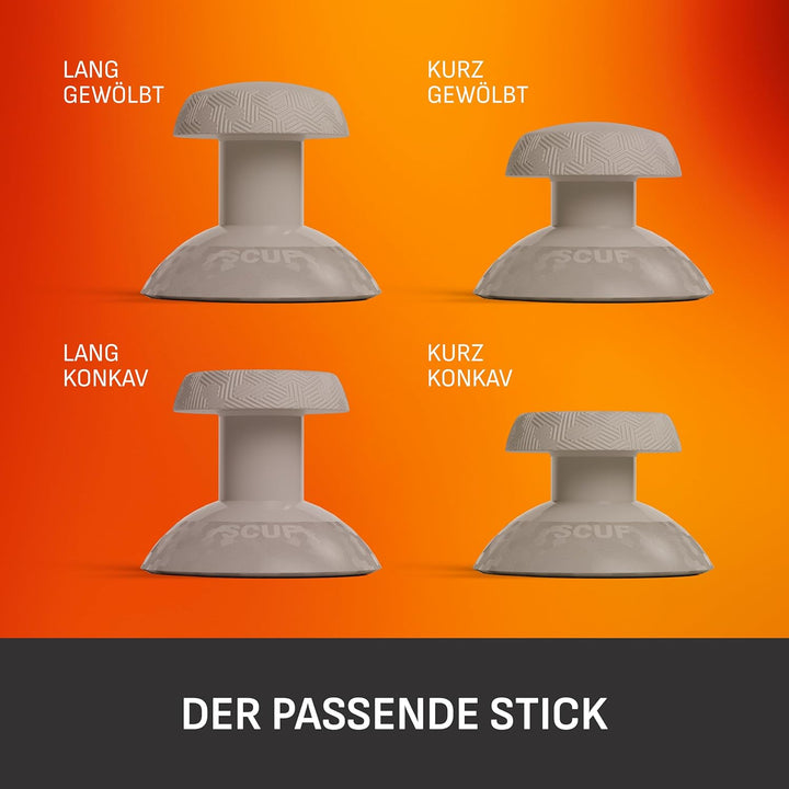 SCUF Valor PRO Thumbstick-Ersatzkit – 1 Kurzer Konkaver, 1 Kurzer Gewölbter, 1 Langer Konkaver, 1 La