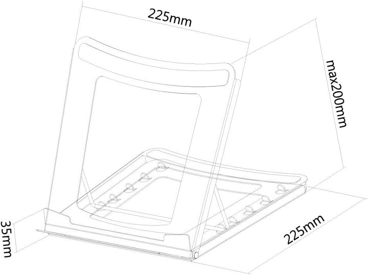 Newstar Deskstand Laptop/iPad-Ständer Schwarz NSLS075BLACK Schwarz Erhöhter Laptop-Ständer, Schwarz