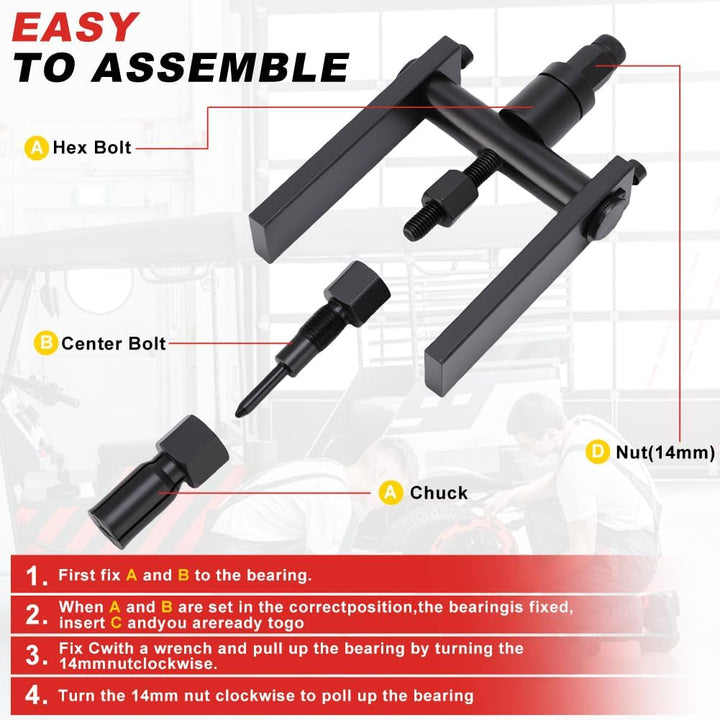 10pcs Motorrad Innenlager Abzieher Set, 8-25mm Innenlager Abzieher Set Innenabzieher Lager Radlager