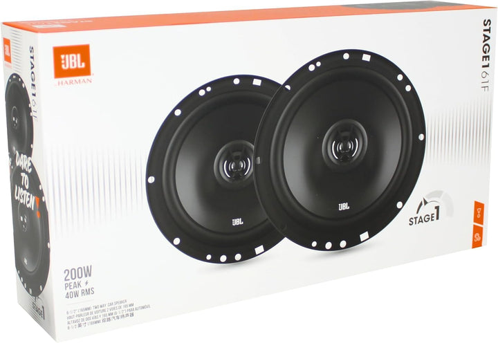 JBL Stage1 61F 2-Wege Auto Lautsprecher Set von Harman Kardon - 200 Watt KFZ Auto Boxen 40 Watt RMS