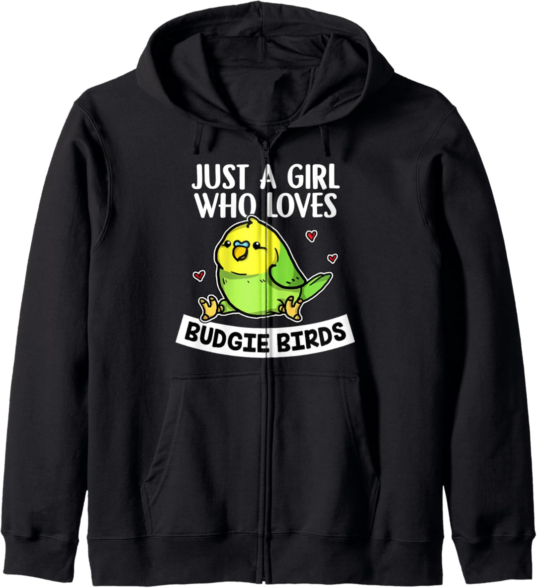 Just A Girl Who Loves Budgie Birds Wellensittich Kostüm Kapuzenjacke