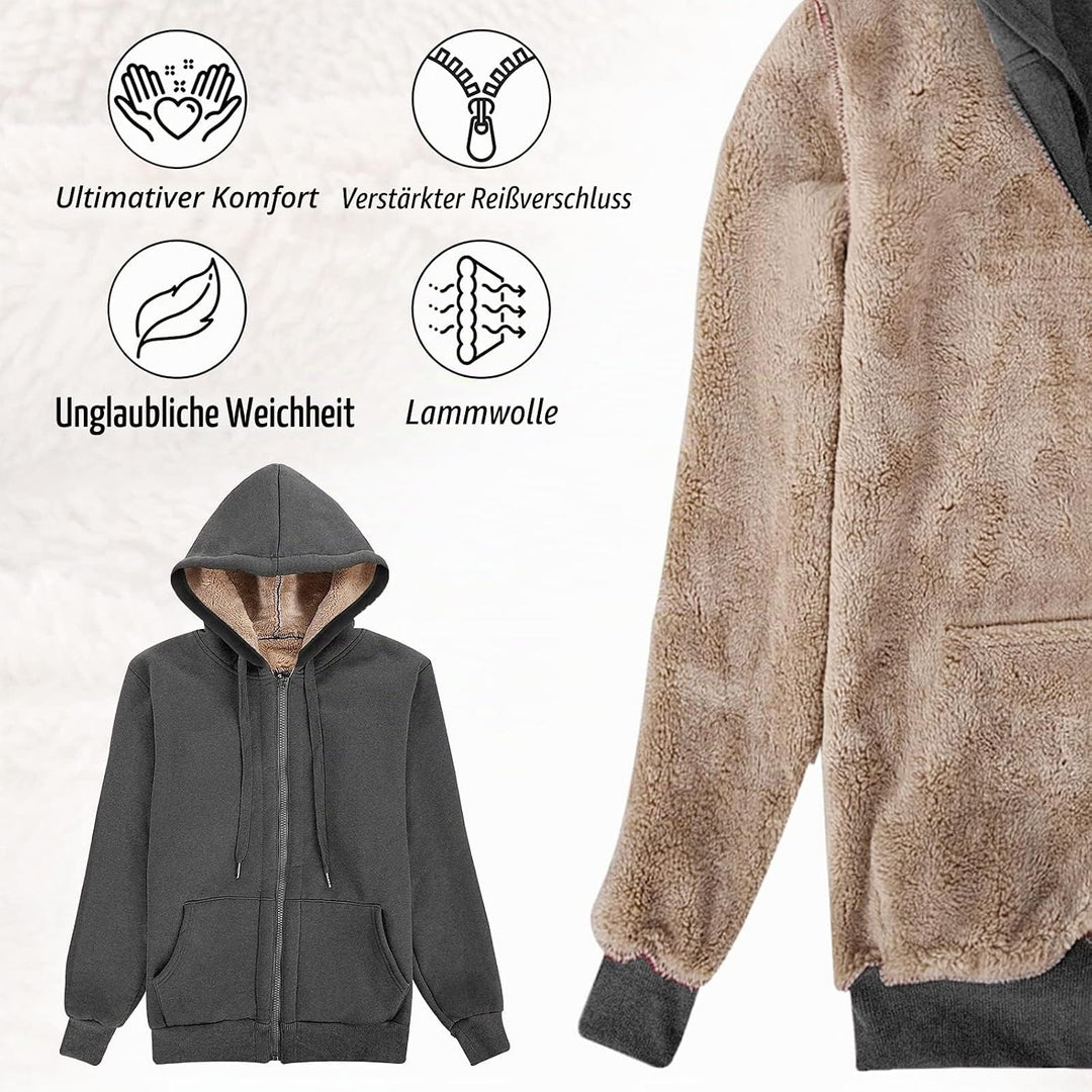 UMIPUBO Hoodie Damen Sweatjacke Fleecejacke Kapuzenpullover Warm Oberteil, Herbst und Winter Sweatsh