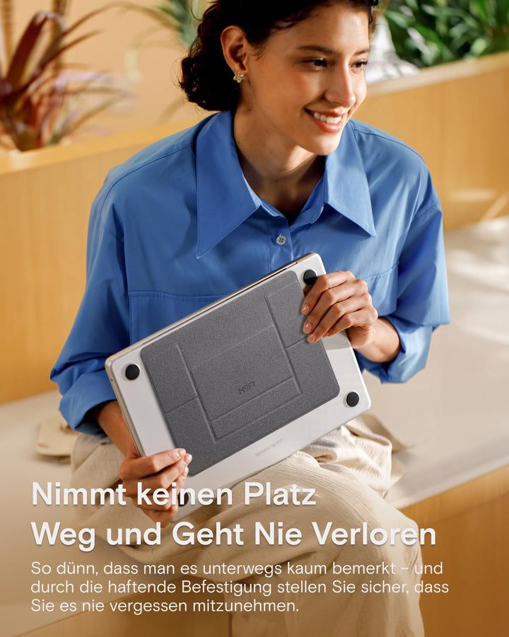 MOFT Unsichtbarer Schlanker Laptop Ständer, Selbstklebend und Faltbar Stand, Höhenverstellbar Notebo