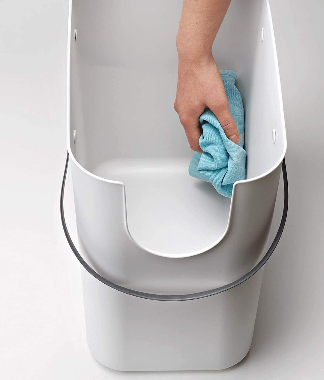 2er-Set Mülltrennungssystem 25l für die Küche Anthrazit/Blau 25