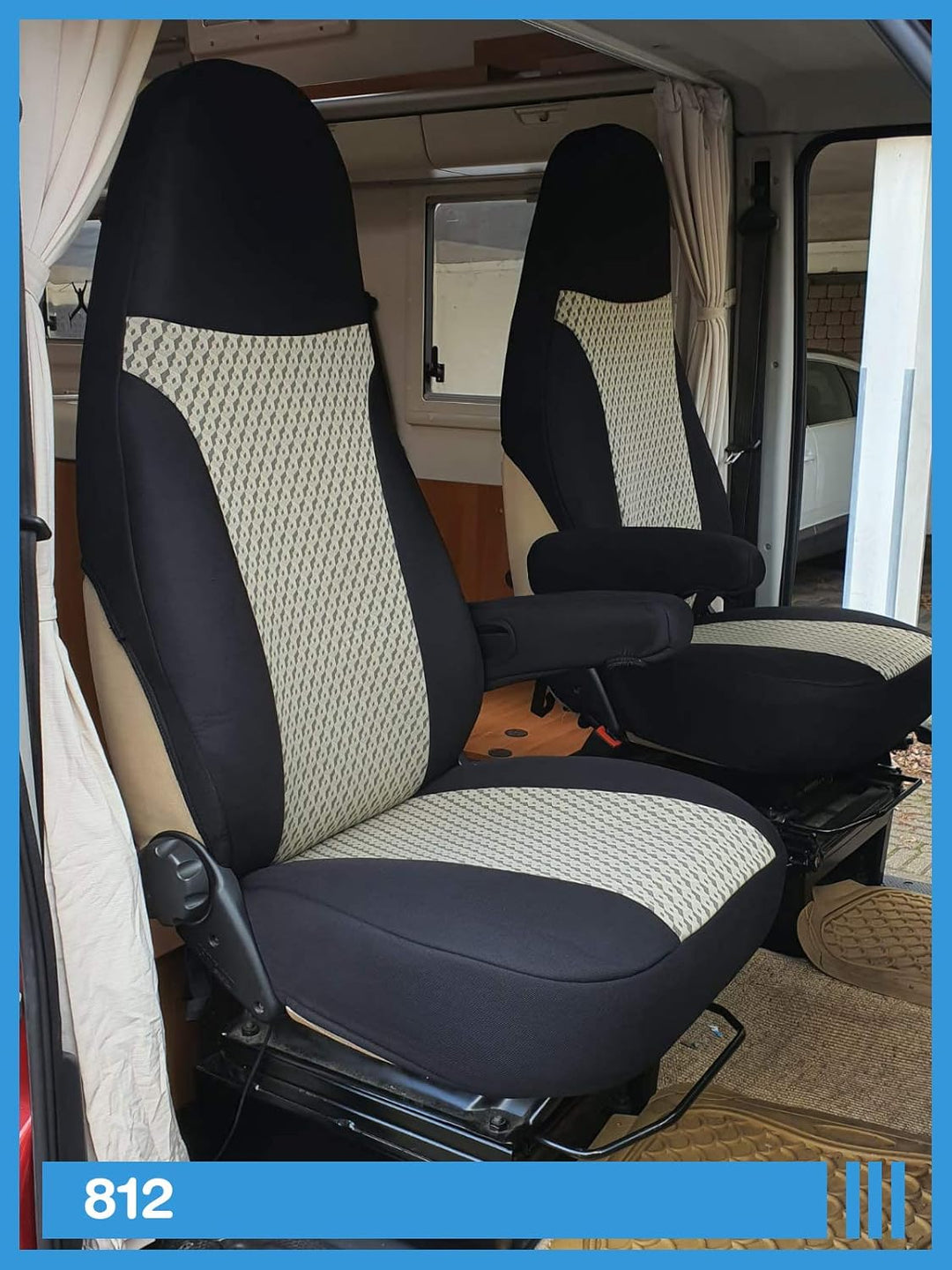 BREMER SITZBEZÜGE Mass Piloten Schonbezüge Sitzbezüge kompatibel mit Wohnmobil Camper Ducato Fahrer