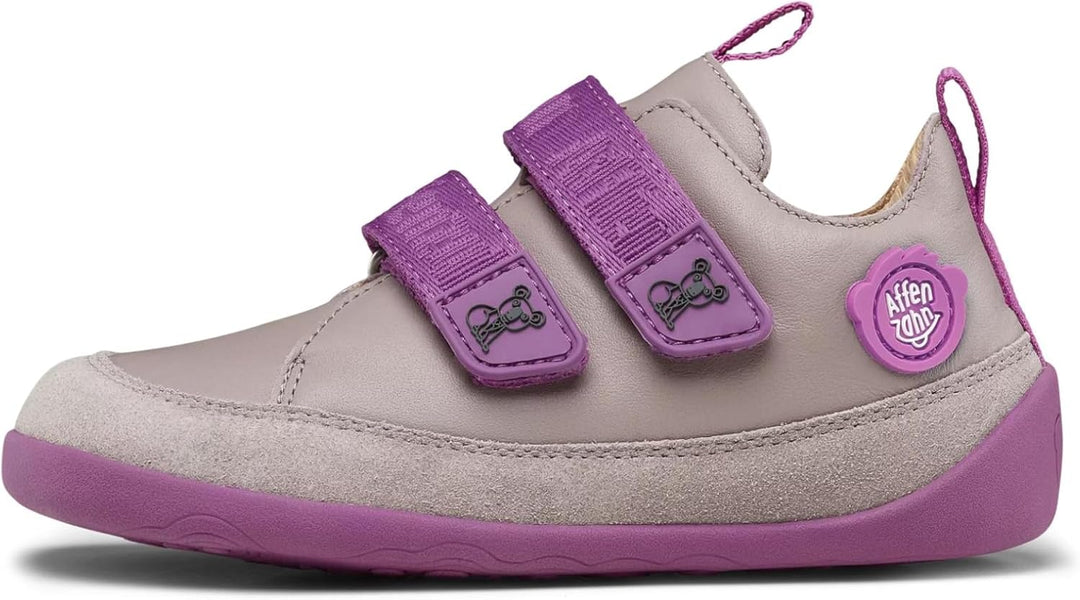 Affenzahn Barfussschuh Leder Buddy mit Klettverschluss Weich rutschfest Flexibel Reflektierend für J