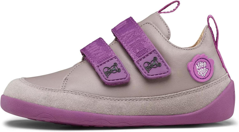 Affenzahn Barfussschuh Leder Buddy mit Klettverschluss Weich rutschfest Flexibel Reflektierend für J