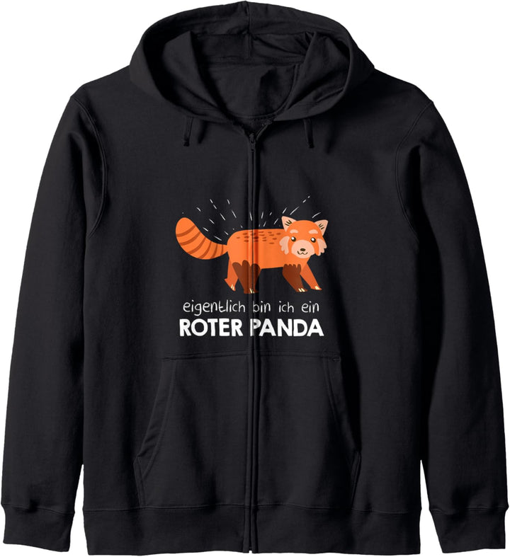 Mein Menschen Kostüm Bin ich ein Roter Panda, Halloween Kapuzenjacke