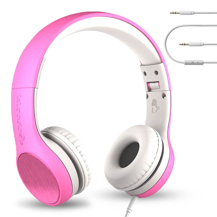 LilGadgets Die kabelgebundenen Connect+ Style-Kopfhörer für Kinder in Pink sind kinderfreundliche, F