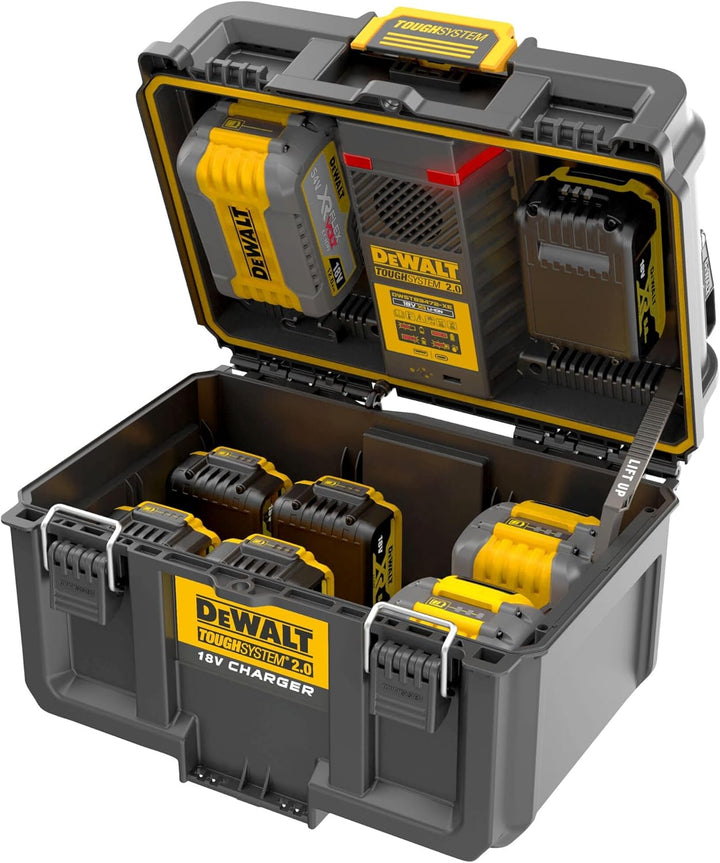 Dewalt ToughSystem 2.0 Akku-Ladebox DWST83471 (für 18V inkl. FlexVolt-Akkus, Doppelladegerät mit 4 A