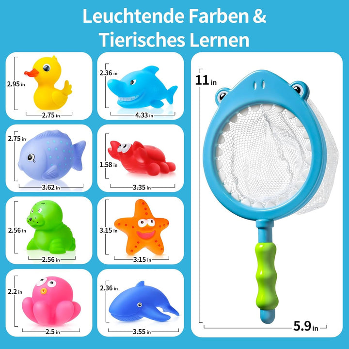 Ohne Loch - Badespielzeug Baby ab 1 2 3 4 Jahr, Wasserspielzeug Kinder Badewannenspielzeug Schwimmba