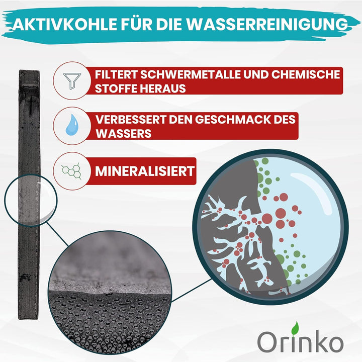 Binchotan Bio 12 x | Takesumi Aktivkohle aus Bambus zur Wasserreinigung | mit unserer Aktivkohle