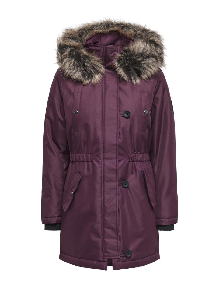 ONLY Female Langer Parka ONLIRIS Langer Parka XS Mauve Wine, XS Mauve Wine