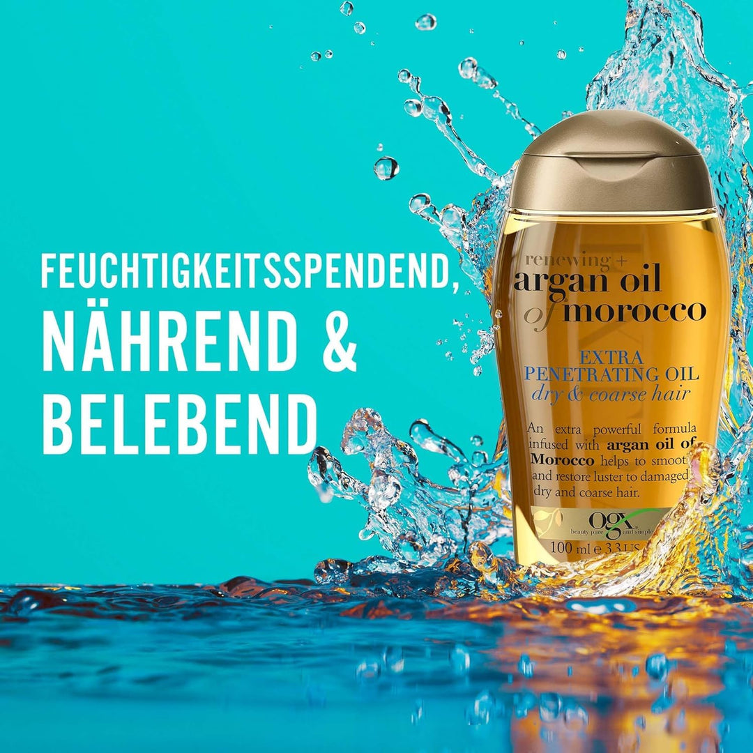 OGX Argan Oil of Morocco Extra Penetrating Oil (100 ml),feuchtigkeitsspendendes Haaröl Serum mit Arg