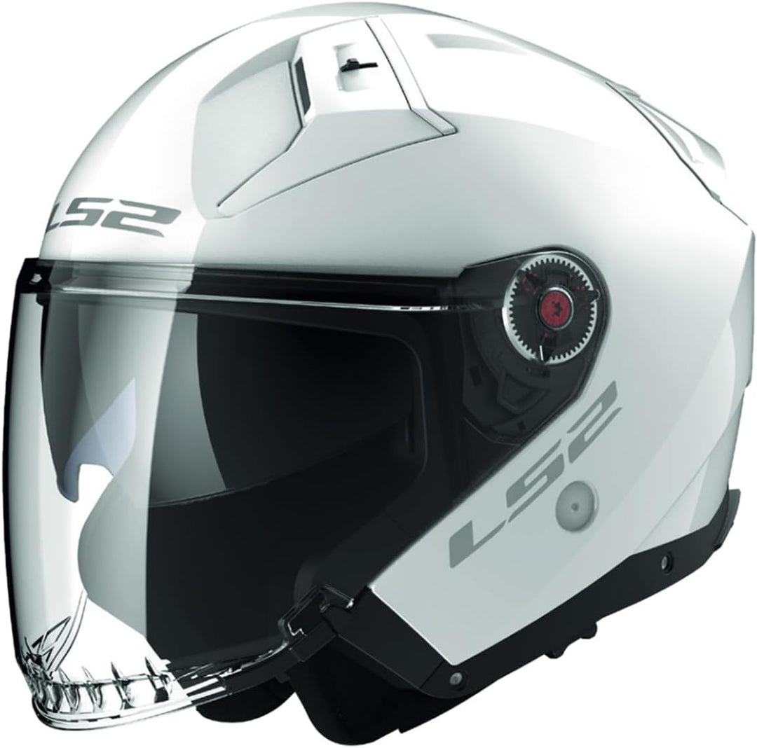 LS2, Jet-Motorradhelm INFINITY II SOLID White, L L Weiss, L Weiss
