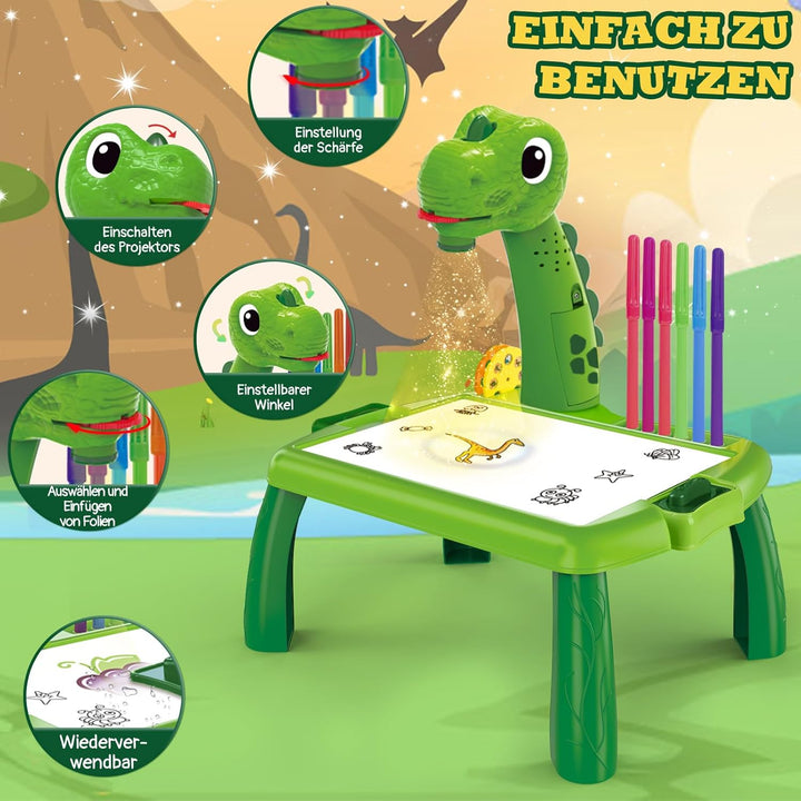 BuzzoXerex Zeichenprojektor für Kinder, Projektion Zeichentafel Kind 48 Stück Malprojektor Kinder Se