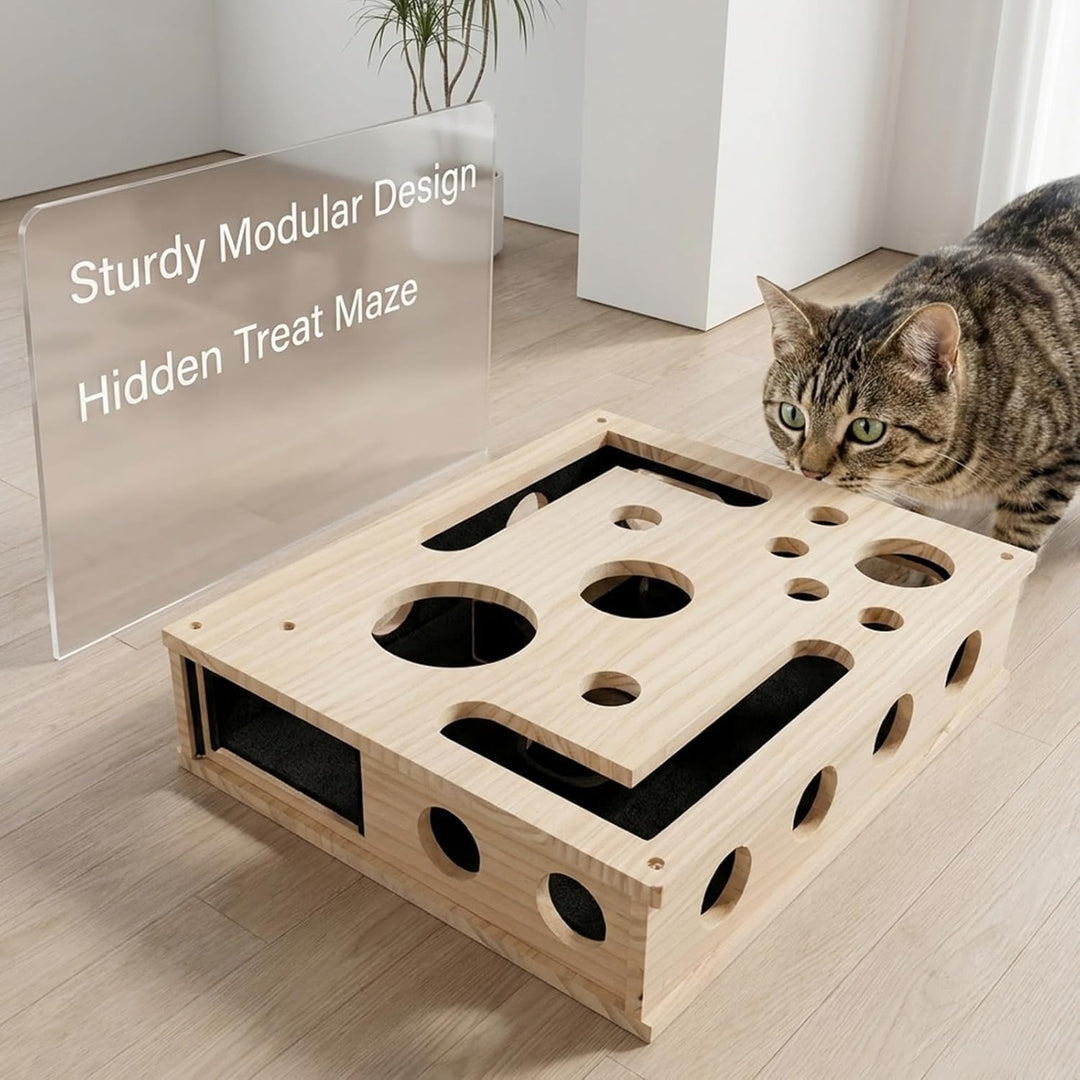 Katzen Krallenpflege Spielzeug, Katzen Krallenfeile Box, Beschäftigungsbox, Kratzpuzzle Spielbox, Ka