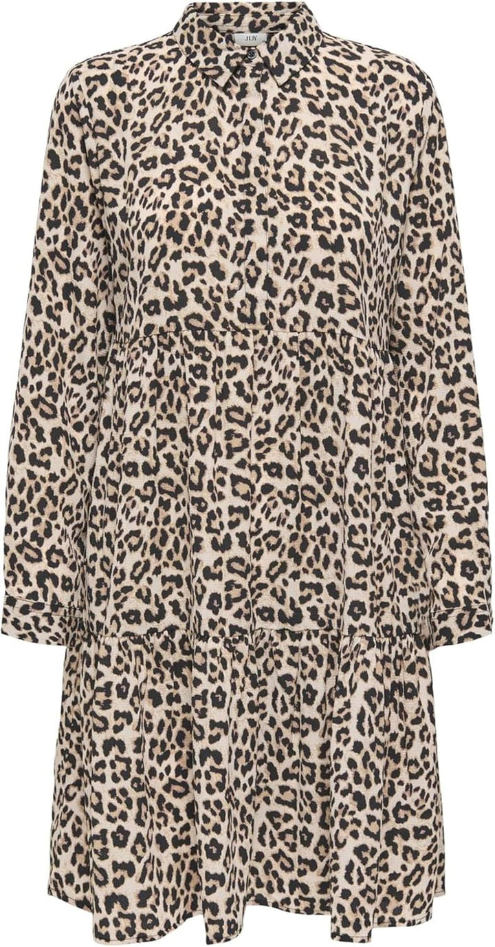 JdY Damen Jdypiper L/S Shirt Dress WVN Noos 34 Pumice Stone, 34 Pumice Stone
