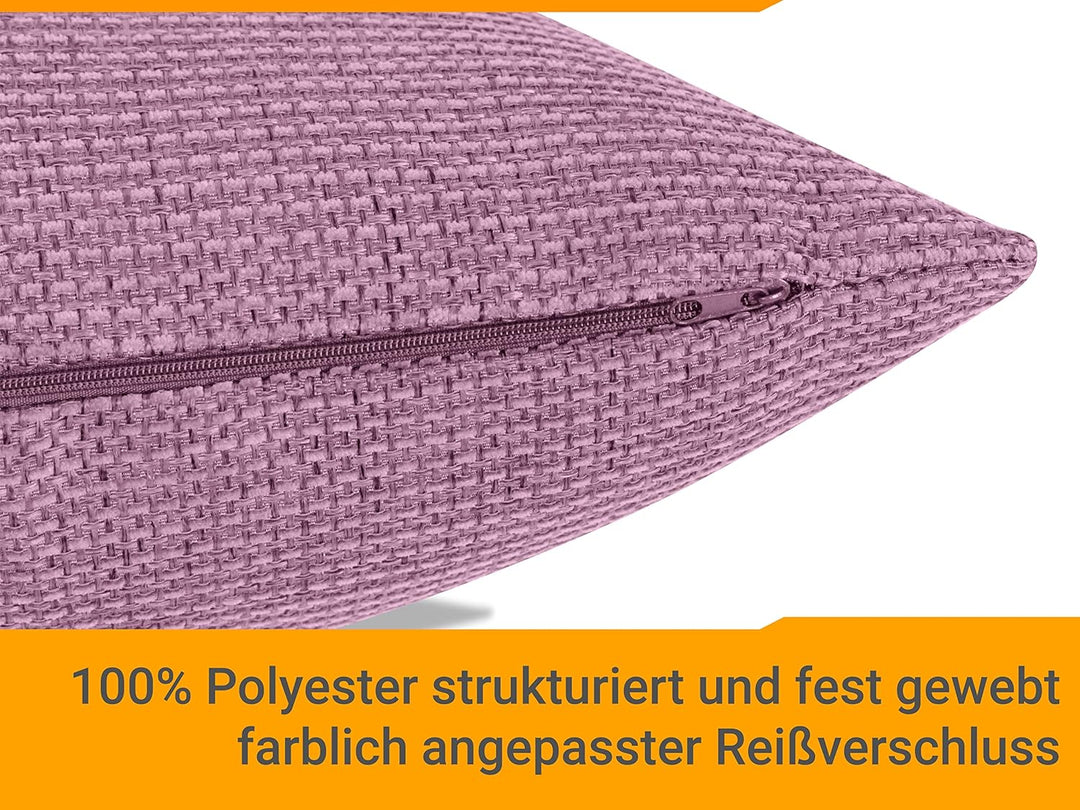 npluseins 2er Pack Kissenhüllen mit Struktur-Muster - Polsteroptik 617.767, 1 Pack (2 Stück) - Kisse