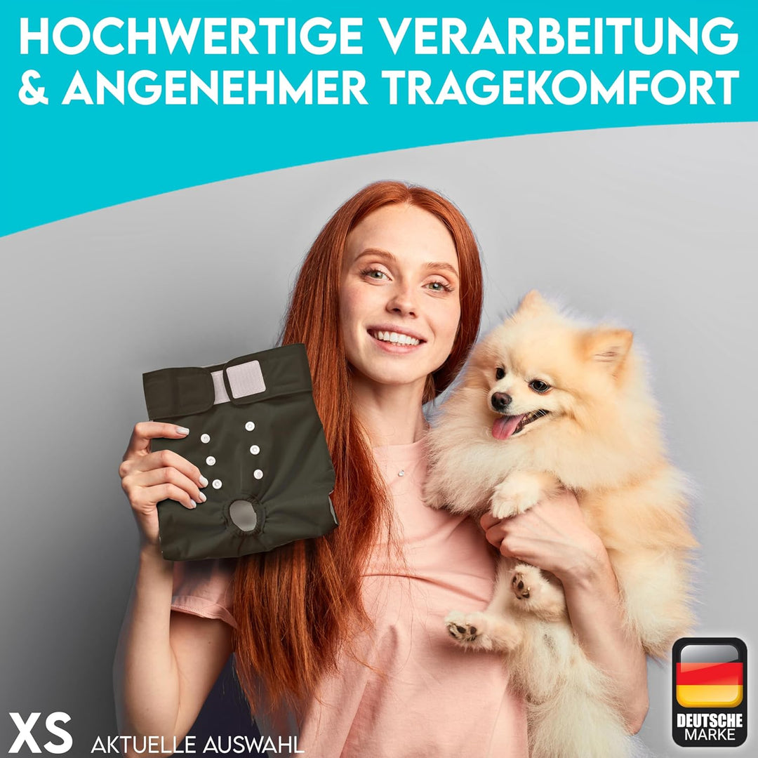 HUND IST KÖNIG Hundewindeln für Hündinnen (3 Stück) - Hochabsorbierende Läufigkeitshose für Hündinne