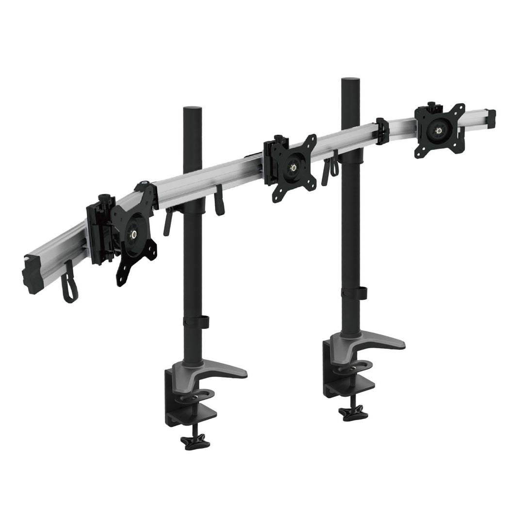 HFTEK 3-Fach-Monitorarm-Halterung Halter Tischhalterung für 3 Monitore von 15 – 34 Zoll mit Tisch-Kl