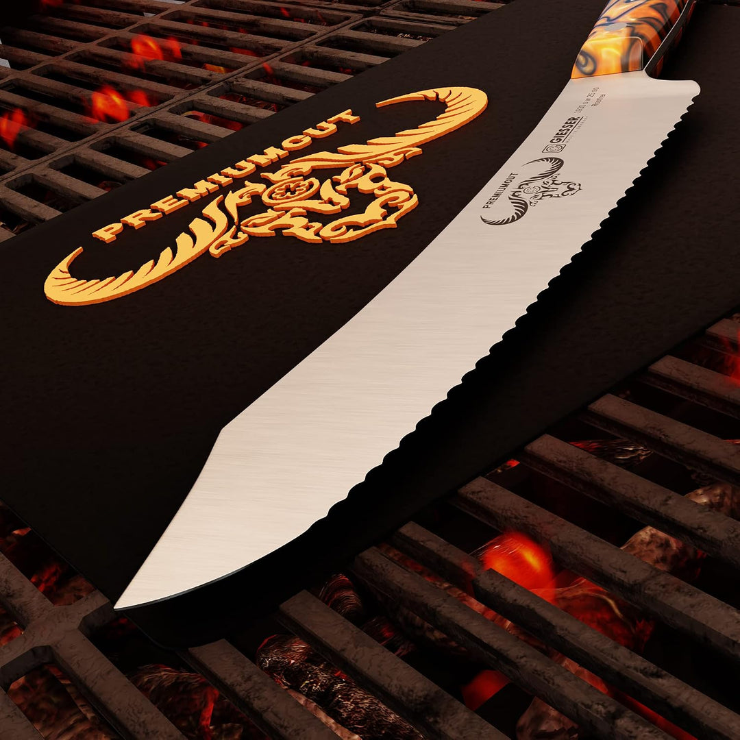 GIESSER seit 1776 - Made in Germany - Brotmesser 25 cm Spicy Orange, PremiumCut Wave No 1, Wellensch