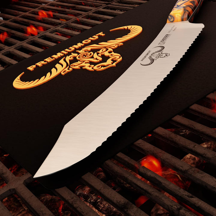 GIESSER seit 1776 - Made in Germany - Brotmesser 25 cm Spicy Orange, PremiumCut Wave No 1, Wellensch