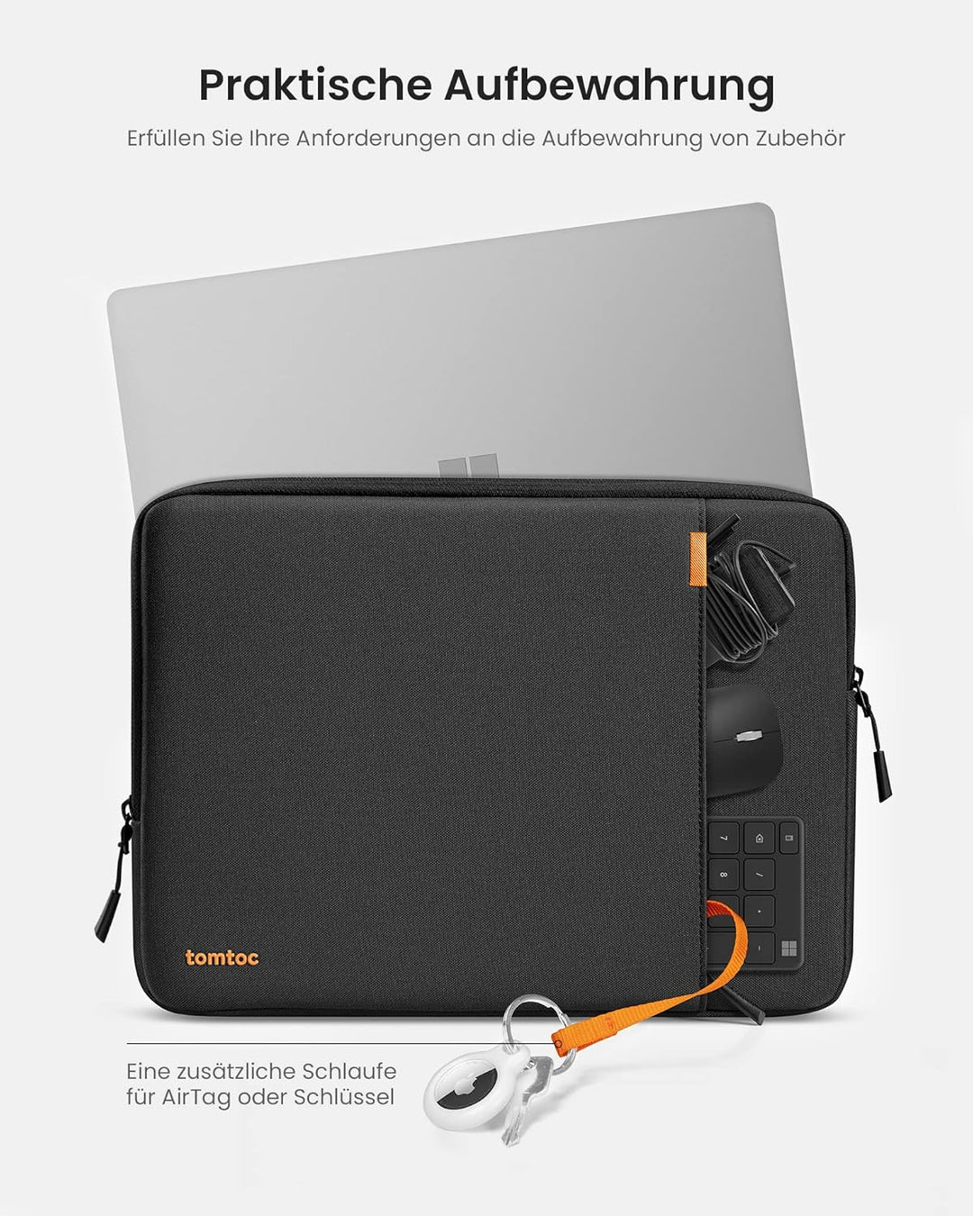 tomtoc 360° Tasche Hülle für 2024 13-Zoll Microsoft Neu Surface Pro 11. Edition, Copilot+ PC, 13 Zol