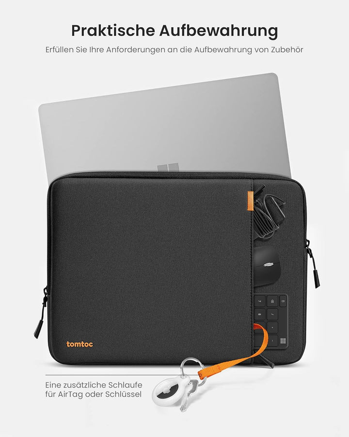 tomtoc 360° Tasche Hülle für 2024 13-Zoll Microsoft Neu Surface Pro 11. Edition, Copilot+ PC, 13 Zol