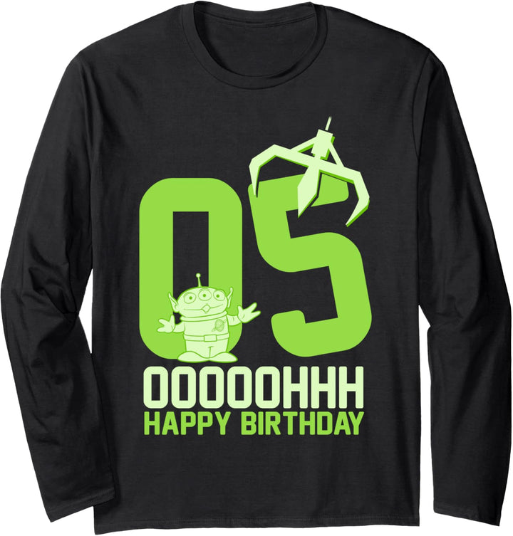 Disney Pixar Toy Story Aliens Ooh Happy 5th Birthday Langarmshirt