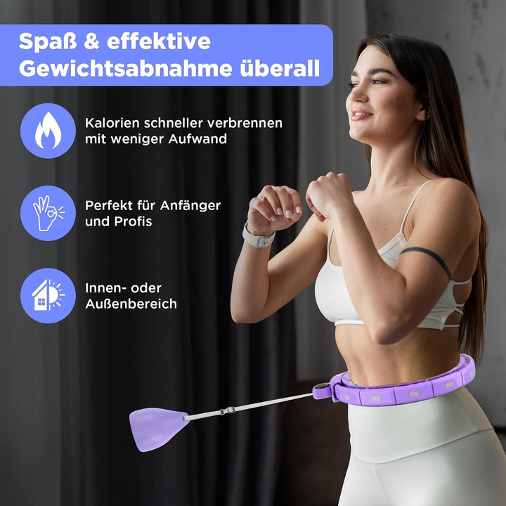 Smart Fitness Hula Hoop Reifen für die Gewichtsabnahme bei erwachsen - Ideal für Anfänger Hula Hoope