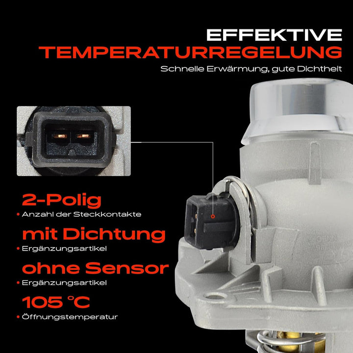 Thermostat + Dichtung für 5er E39 535i 540i 7er E38 735i iL 740i iL X5 E53 R-a-n-g-e R-o-v-e-r III L