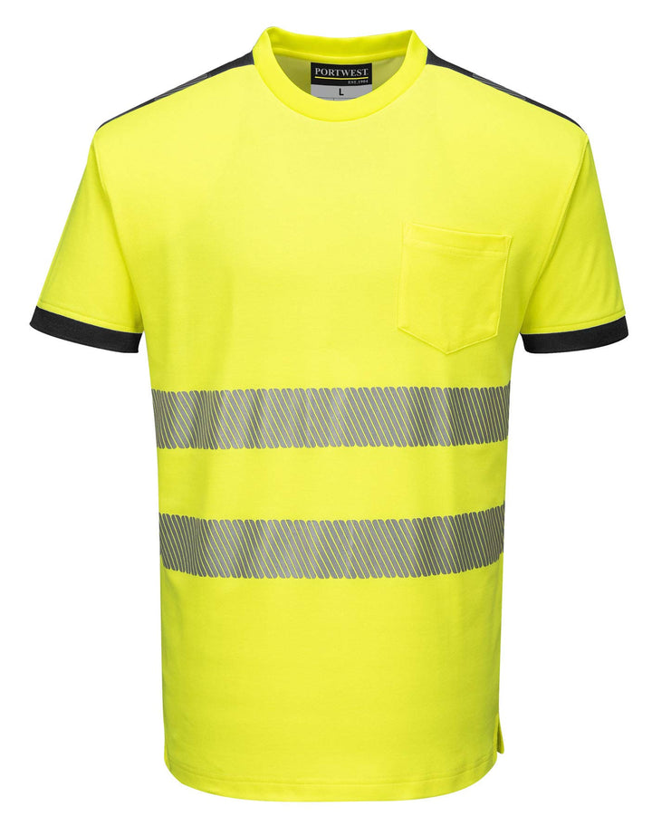 PW3 T-Shirt Manica Corta Hi-Vis 5XL Jaune, 5XL Jaune