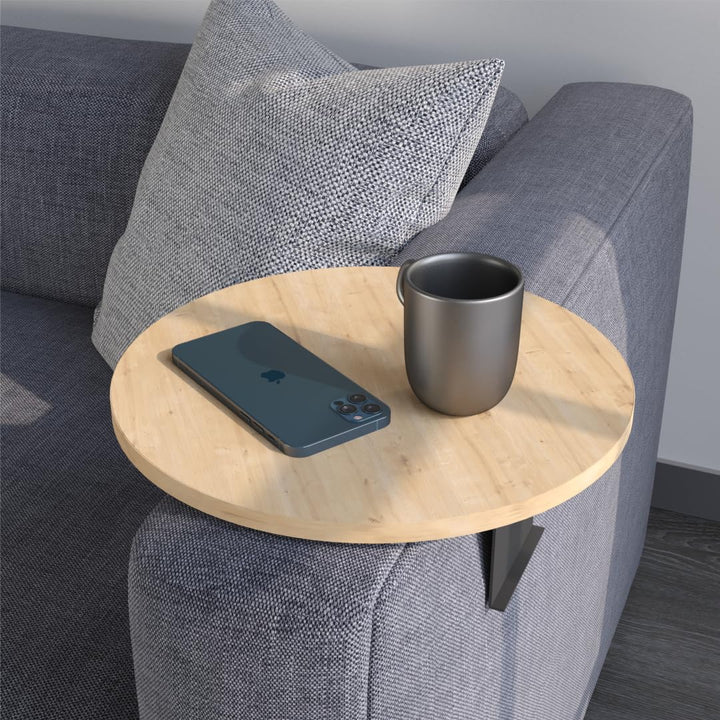 Couch-Tablett Armlehne, Einstellbarer Sofa-Tablett, Getränkehalter, spezielles Design praktischer Me