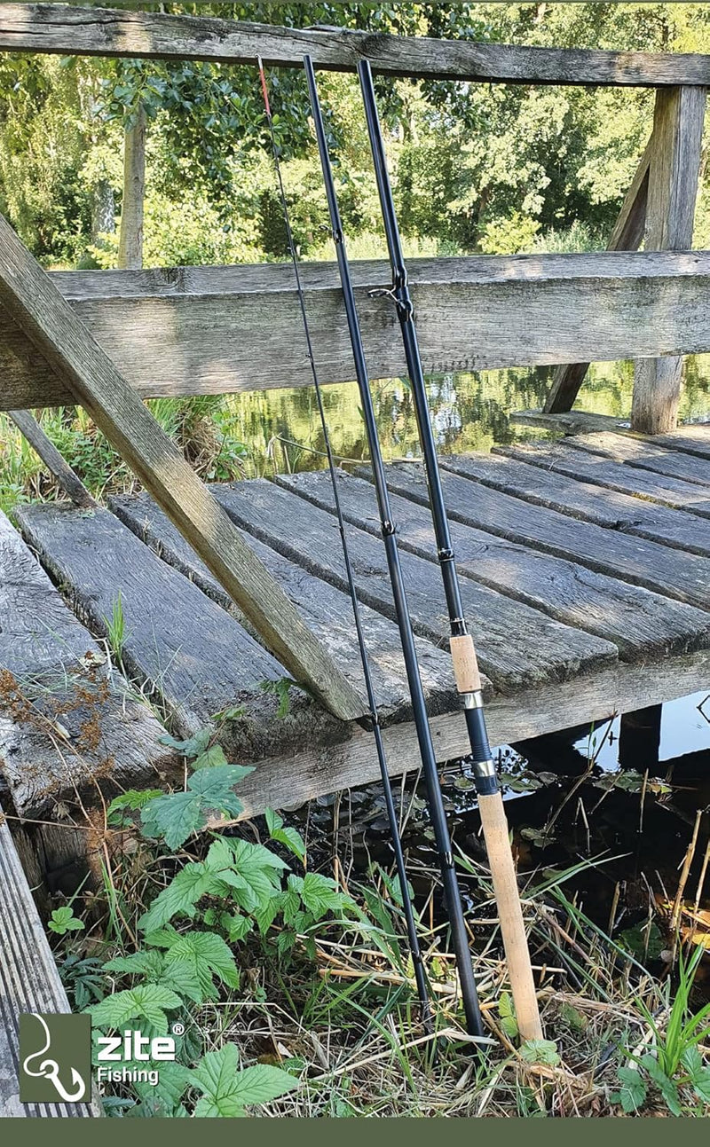 Zite Fishing Glasfaser-Angelrute 3,60m | Steckrute Feeder-Angeln 50-150g | 3 Stück Feeder-Rute | Fri