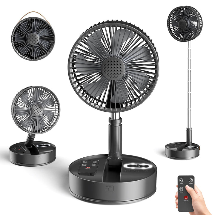 Marchpower Leiser Standventilator mit Fernbedienung Timer & Automatischer Oszillation 4 Geschwindigk