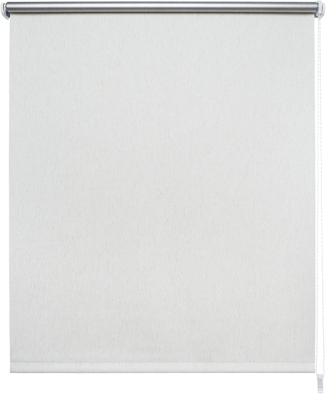 Liedeco® Rollo, Fenster Rollo, Kettenzug-Rollo / 92 x 180 cm (Breite x Höhe), leinen Silber/Thermo-B