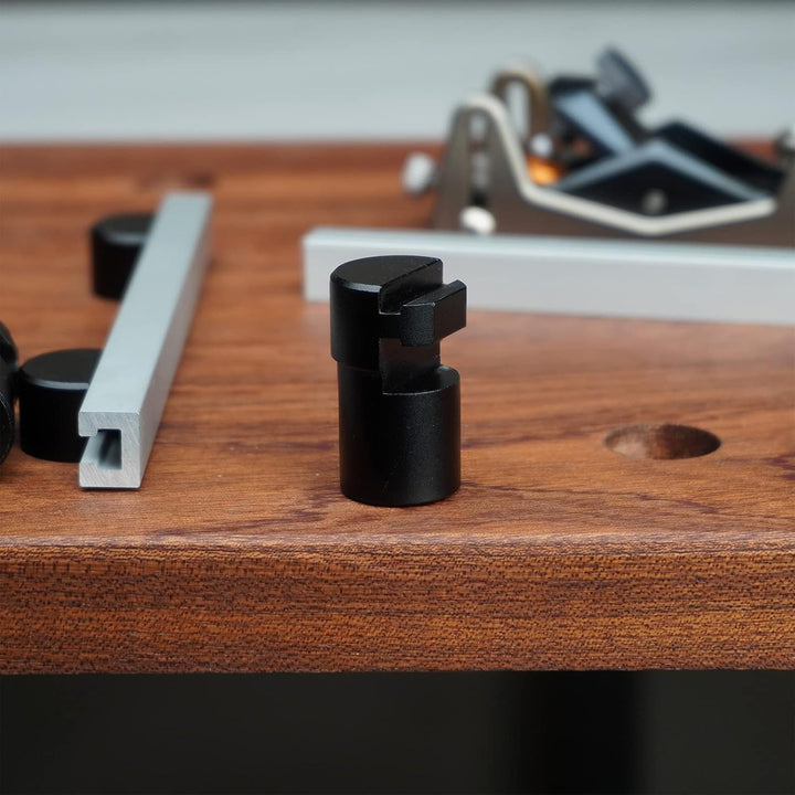 Holzbearbeitungstisch Werkbank Hilfswerkzeug, 2 Stück DIY Positionierbank Hobel Stop Baffle 19/20 mm