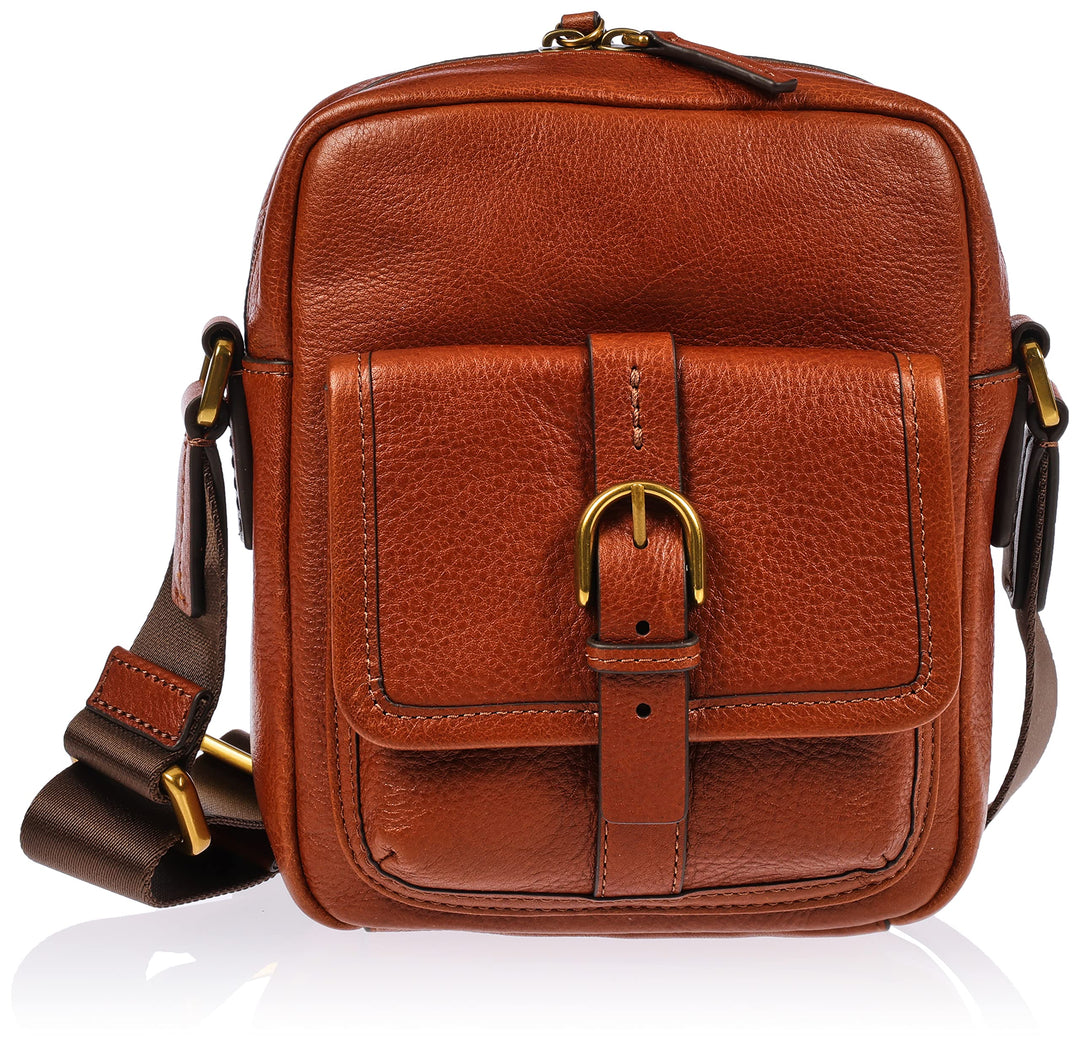 Fossil Herren Camden Umhängetasche, 15.2 L x 6.4 W x 20.3 cm H Brown, Brown