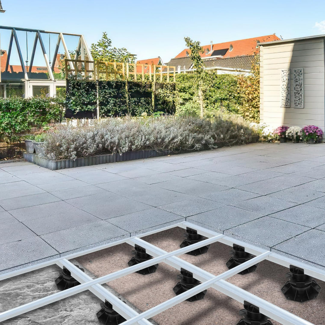 Ansobea 10 Stück Stelzlager höhenverstellbar I 60-140mm Terrassenlager I füsse verstellbar I Platten