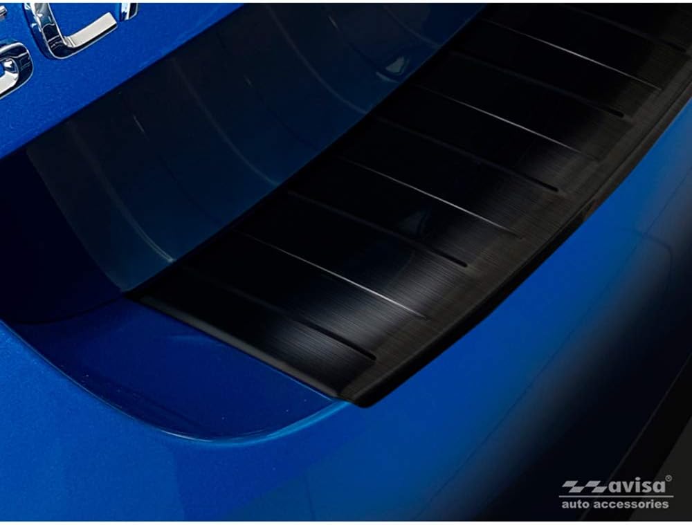 Avisa Schwarz Edelstahl Heckstossstangenschutz kompatibel mit Skoda Scala 2019-2024 & Facelift 2024-