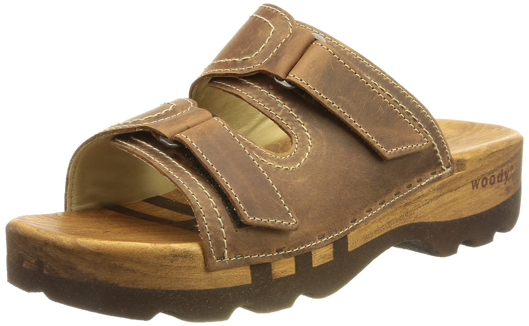 Woody Herren Roman Holzschuh 50 EU Tabacco