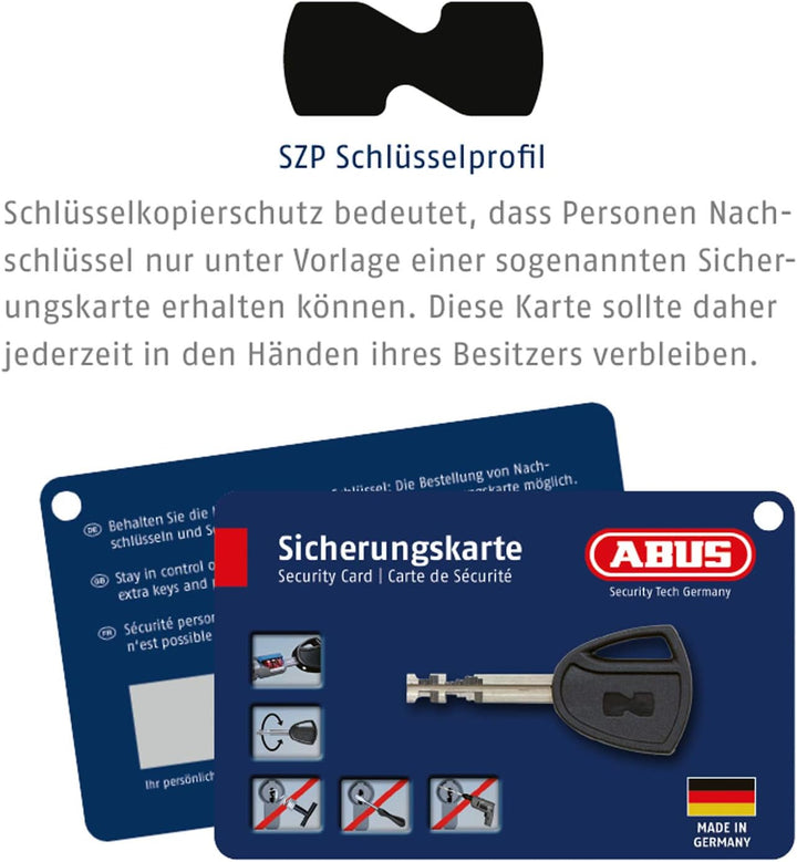 ABUS Vorhangschloss Granit 37RK/80 SZP Premium-Schloss für höchste Beanspruchungen - erhöhter Bügels